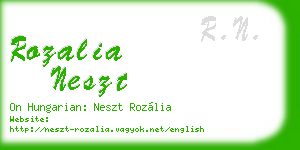 rozalia neszt business card